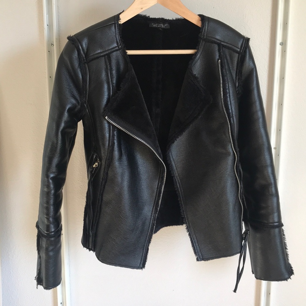 TopShop fur lined jacket
